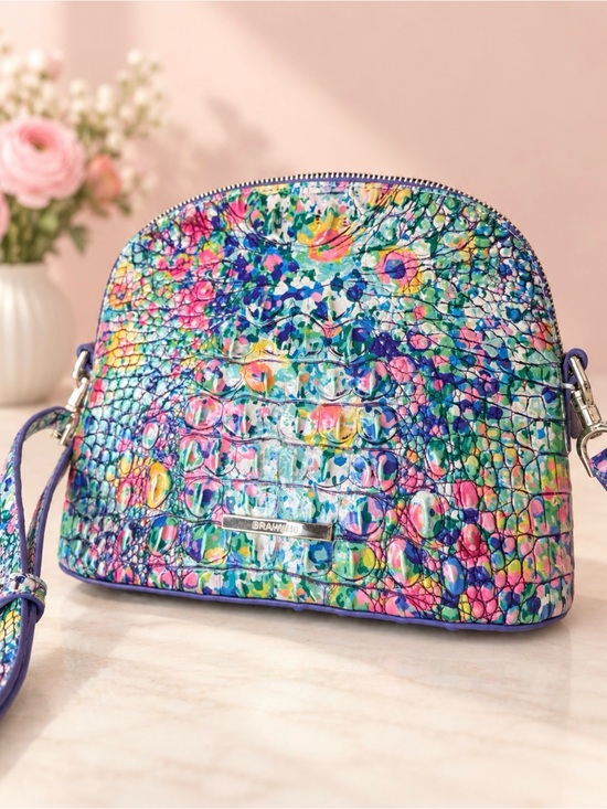 Brahmin Handbags - Brahmin Small Georgina Ditsy Spring Melbourne Daisy Embossed Leather Crossbody